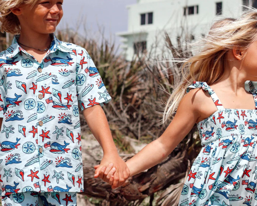 Family Beach Photo Outfits: Matching Looks for End-of-Summer Pictures - Tuck & Char Co.