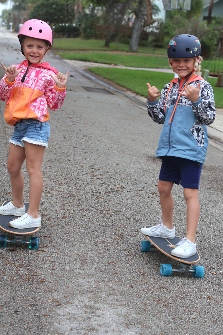 Boys All-Weather Surf Jacket — Blue | Coral