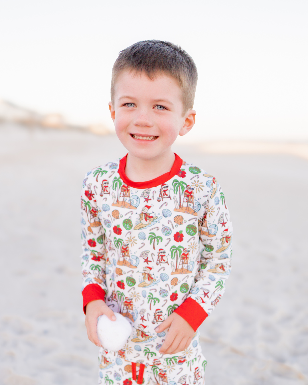 Jolly Waves Coastal Christmas Kids Unisex Jogger Pajama Set
