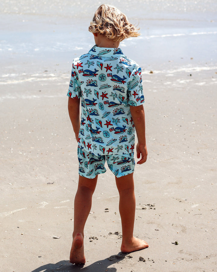 Coastal Americana Hybrid Boardshorts | Pre-Order Ships Next Week