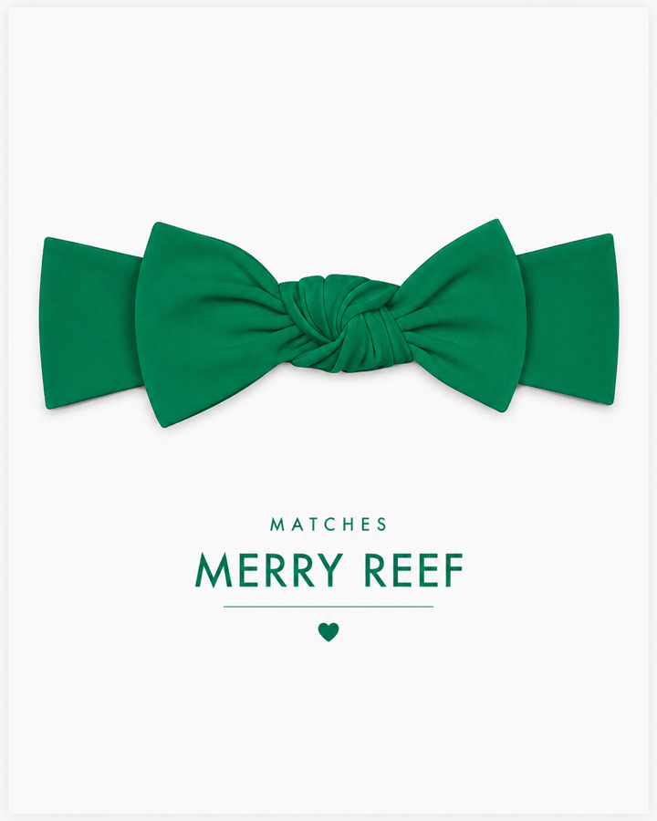 Coastal Christmas Bamboo Baby Bow