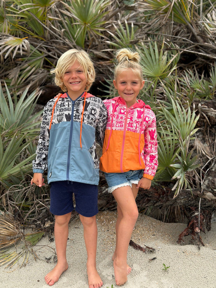 Boys All-Weather Surf Jacket — Blue | Coral