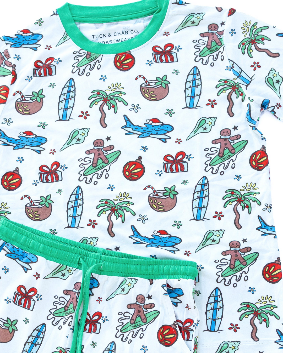 Merry Reef Coastal Christmas Kids Unisex Jogger Pajama Set