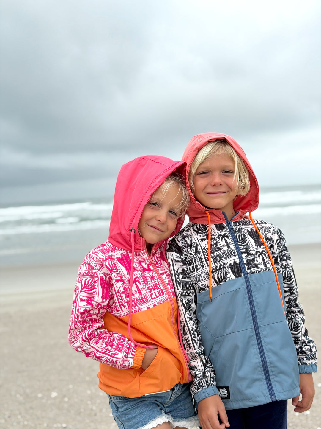 Boys All-Weather Surf Jacket — Blue | Coral