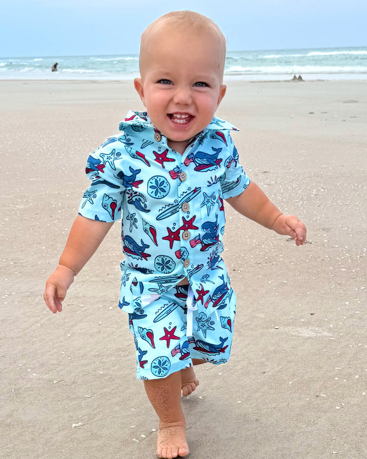 Coastal Americana Hybrid Boardshorts