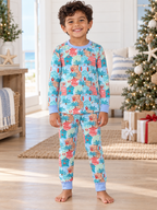 Blue Beach Huts Kids Pajama Set