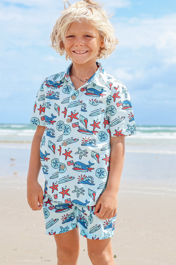 Coastal Americana Hybrid Boardshorts | Pre-Order Ships Next Week