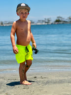 Hi-Viz Neon Yellow Boys Hybrid Boardshorts