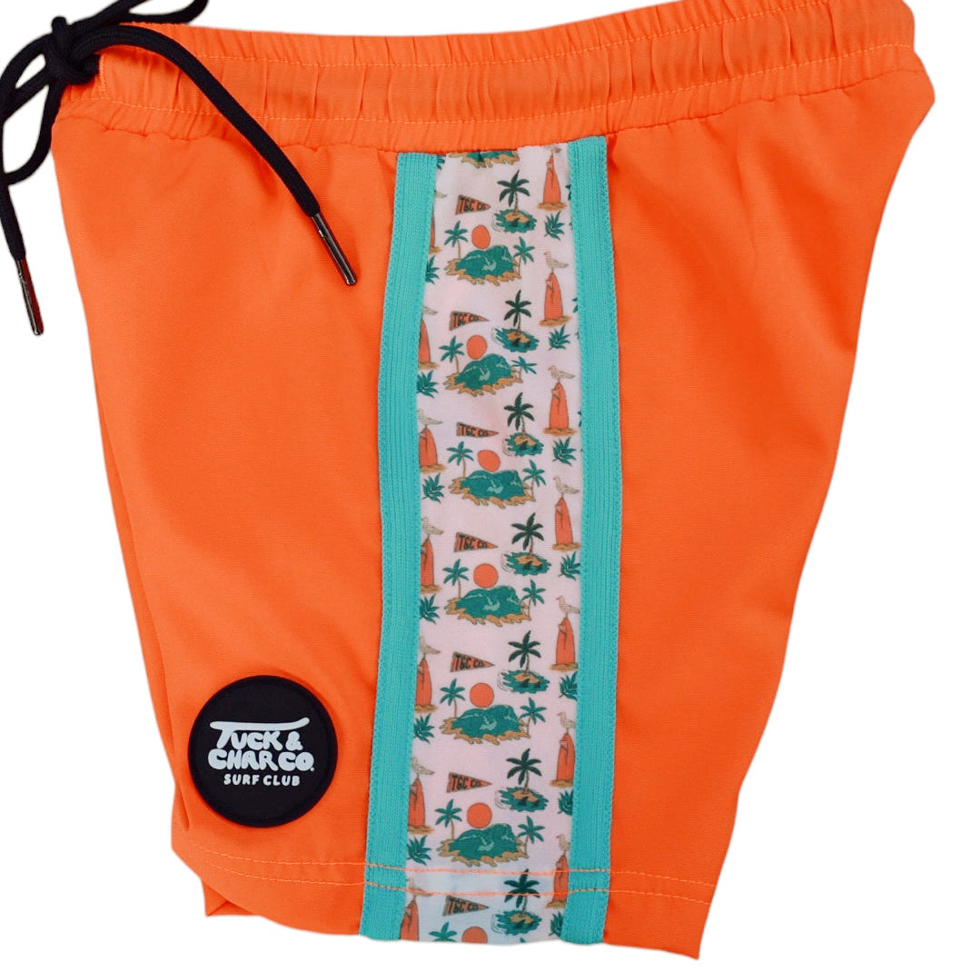 Neon Orange Boys Hybrid Boardshorts – Surfing Seagulls