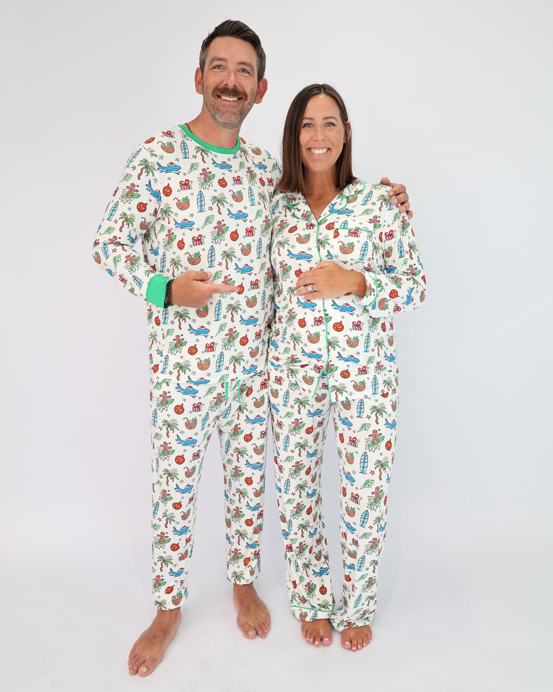 Merry Reef Coastal Christmas Adult Unisex Jogger Pajama Set