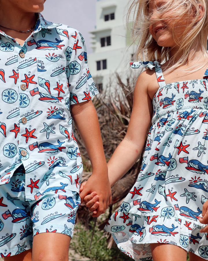 Coastal Americana Hybrid Boardshorts | Pre-Order Ships Next Week