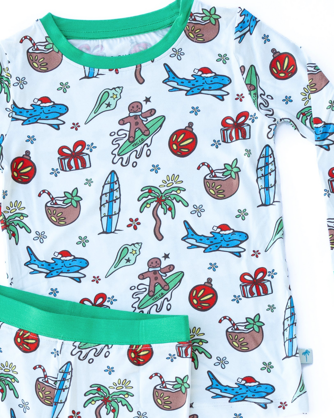 Merry Reef Coastal Christmas Kids Pajama Set