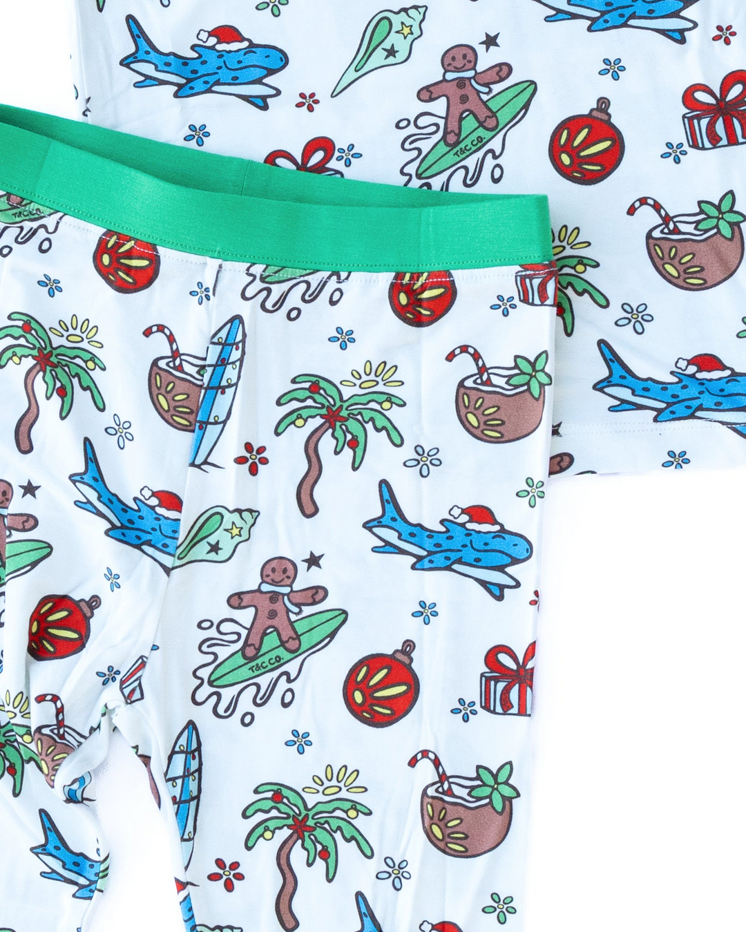 Merry Reef Coastal Christmas Kids Pajama Set
