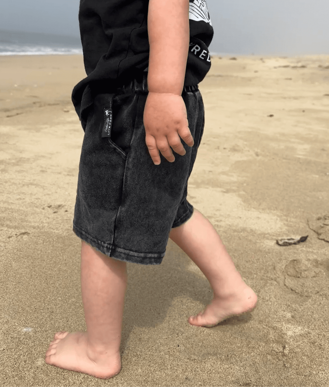 Acid Washed Black Shorts - Tuck &amp; Char Co.