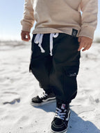 Black Cargo Jogger Pants