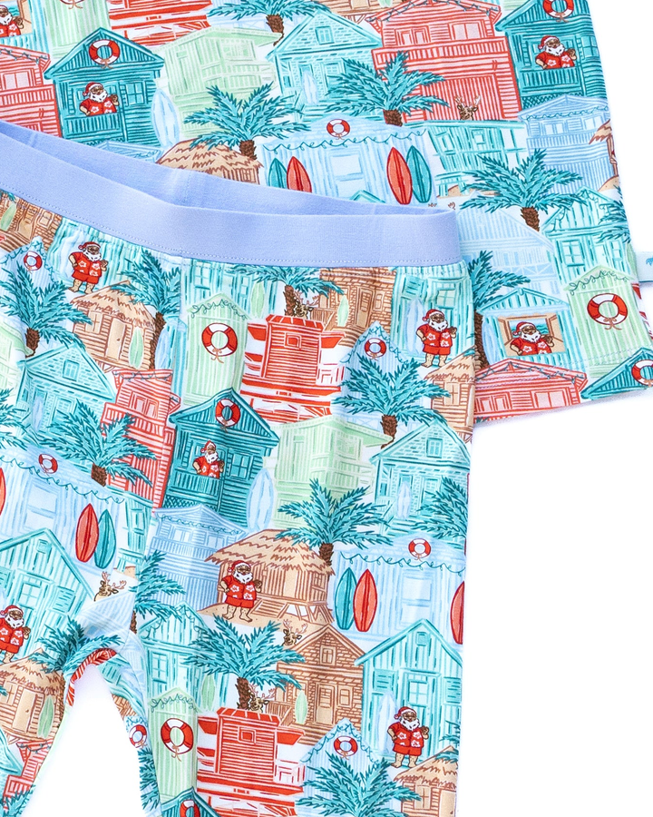 Blue Beach Huts Kids Pajama Set - Tuck &amp; Char Co.