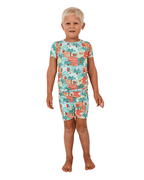 Blue Beach Huts Kids Short Pajama Set