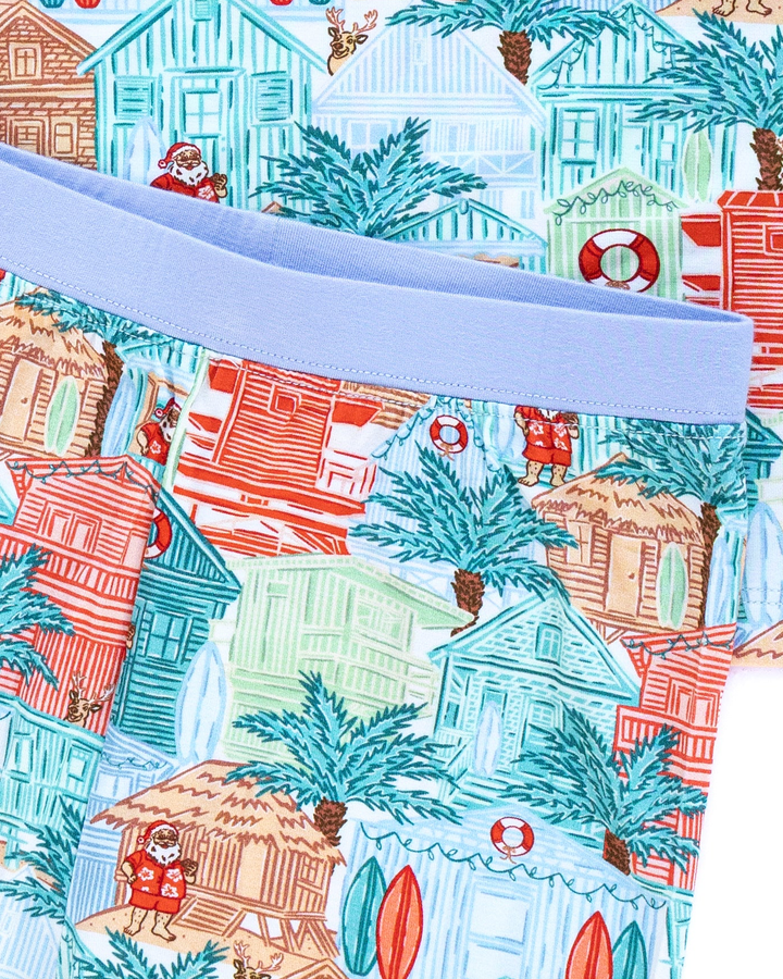 Blue Beach Huts Kids Short Pajama Set - Tuck &amp; Char Co.