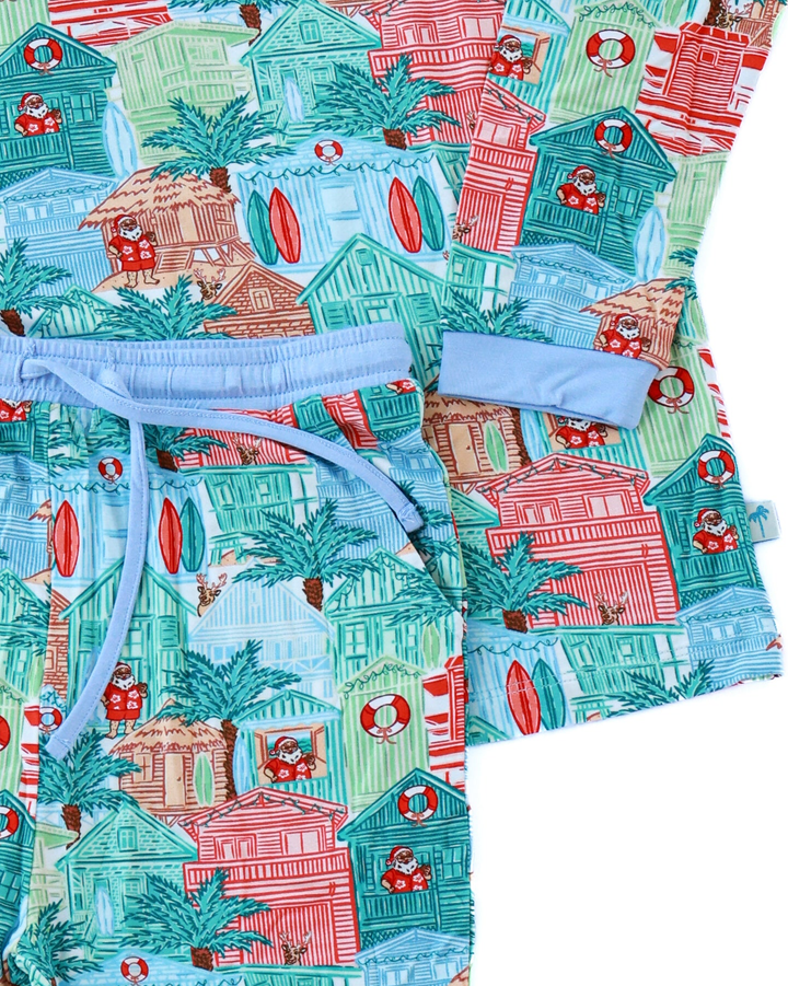 Blue Beach Huts Kids Unisex Jogger Pajama Set - Tuck &amp; Char Co.