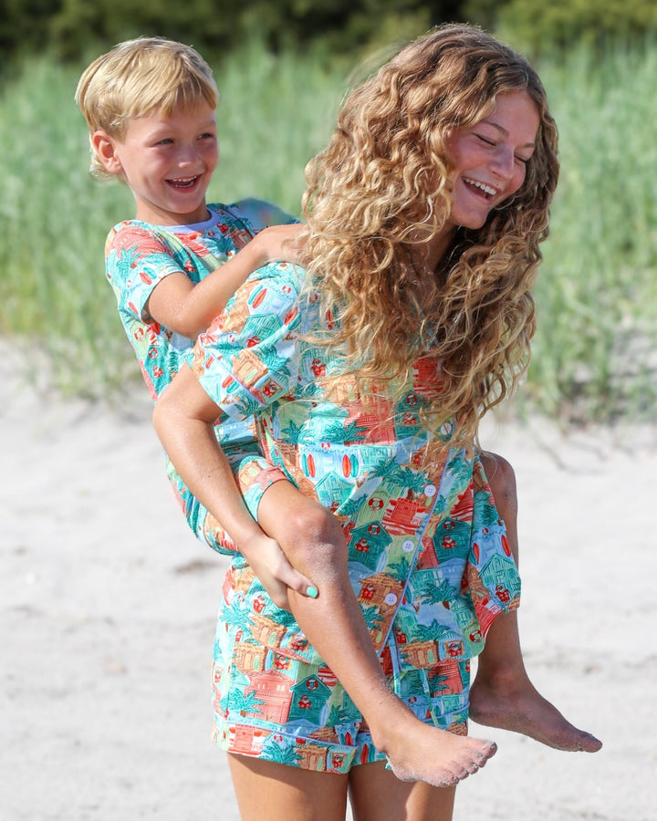Blue Beach Huts Women&