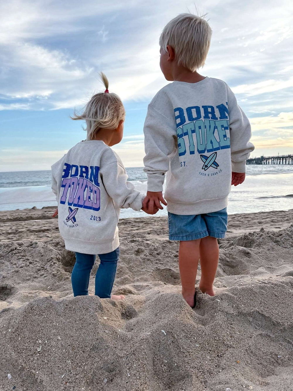 Born Stoked- Crewneck Sweatshirt - Tuck & Char Co.