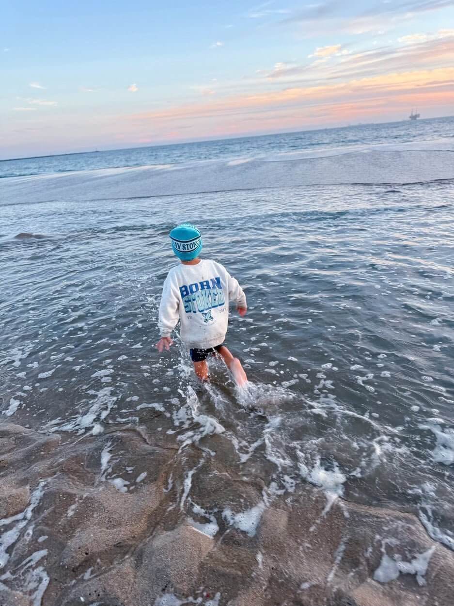 Born Stoked- Crewneck Sweatshirt - Tuck &amp; Char Co.