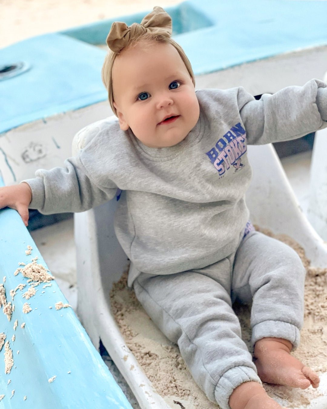 Born Stoked (purple/pink)- Sweatsuit - Tuck & Char Co.
