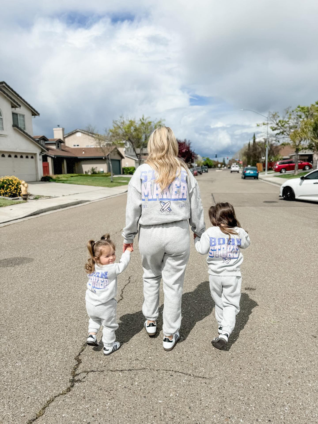 Born Stoked (purple/pink)- Sweatsuit - Tuck &amp; Char Co.