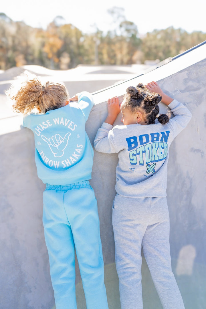 Born Stoked Sweatsuit- Blue/Green - Tuck &amp; Char Co.