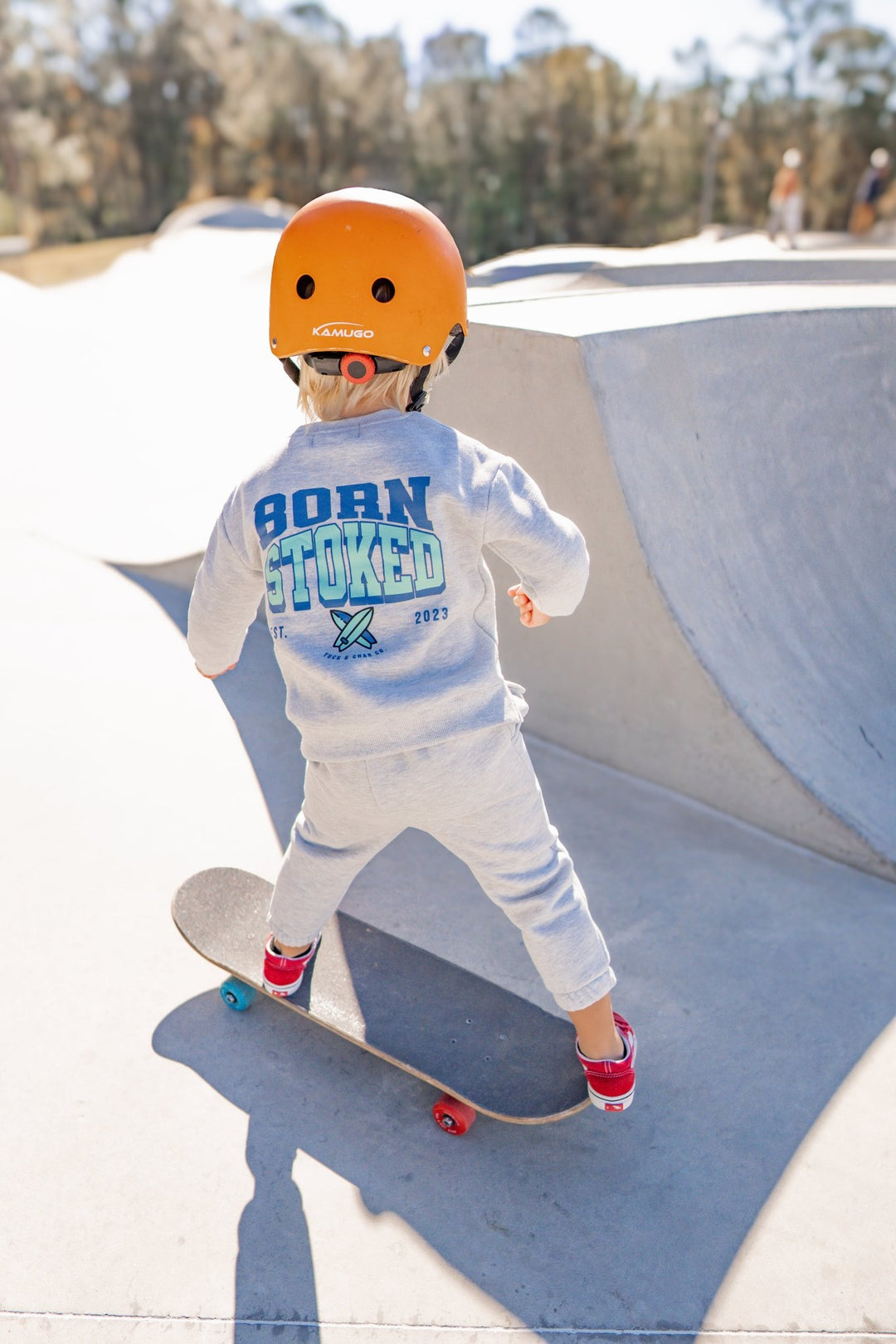 Born Stoked Sweatsuit- Blue/Green - Tuck & Char Co.