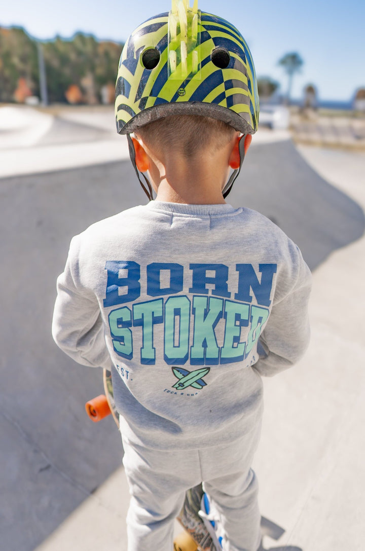 Born Stoked Sweatsuit- Blue/Green - Tuck &amp; Char Co.