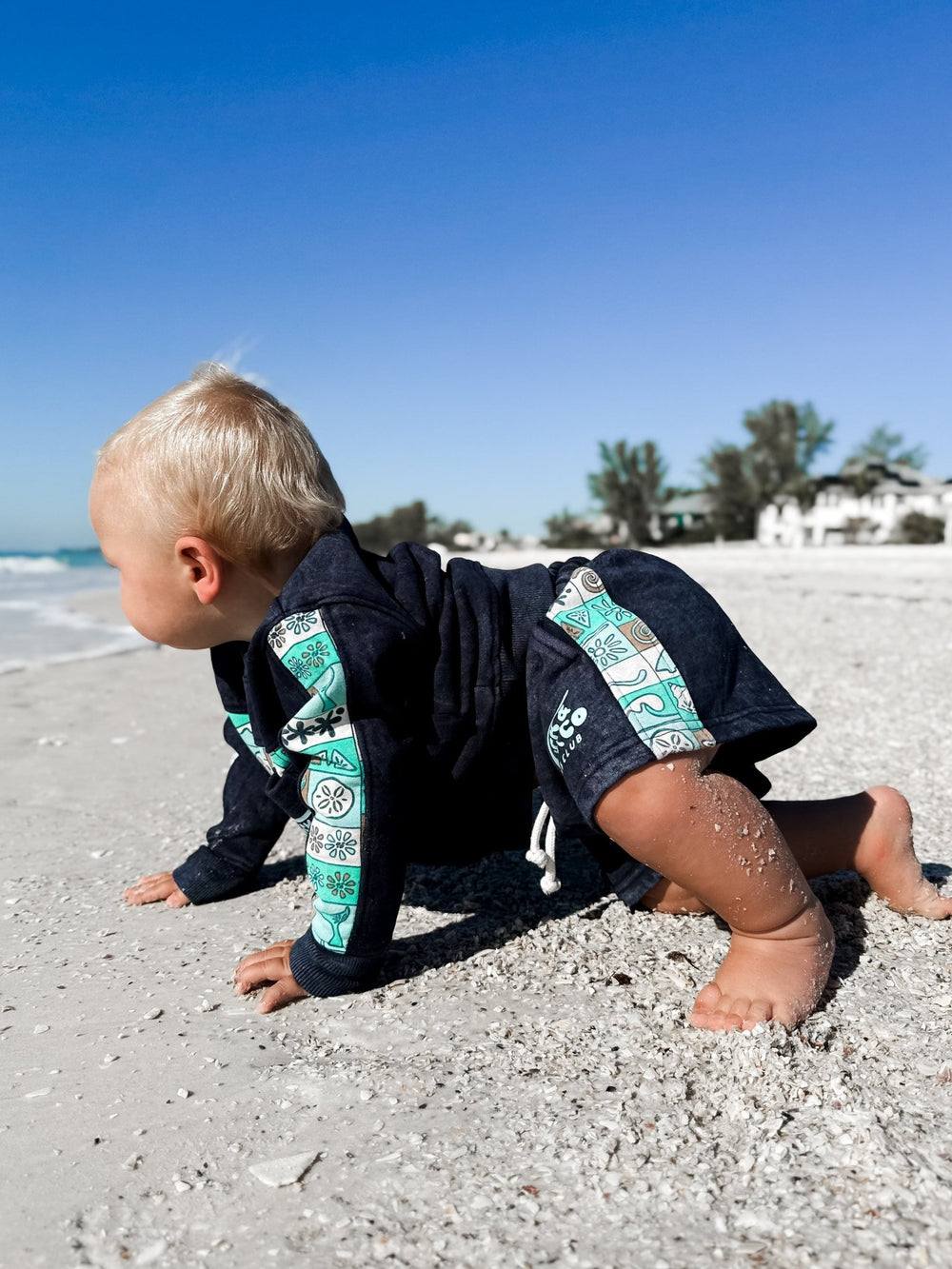 Boys Retro Coastal Surf Club Crewneck – Blue - Tuck & Char Co.