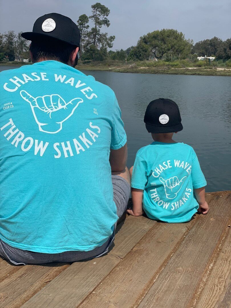 Chase Waves Throw Shakas Adult T-Shirt - Tuck &amp; Char Co.