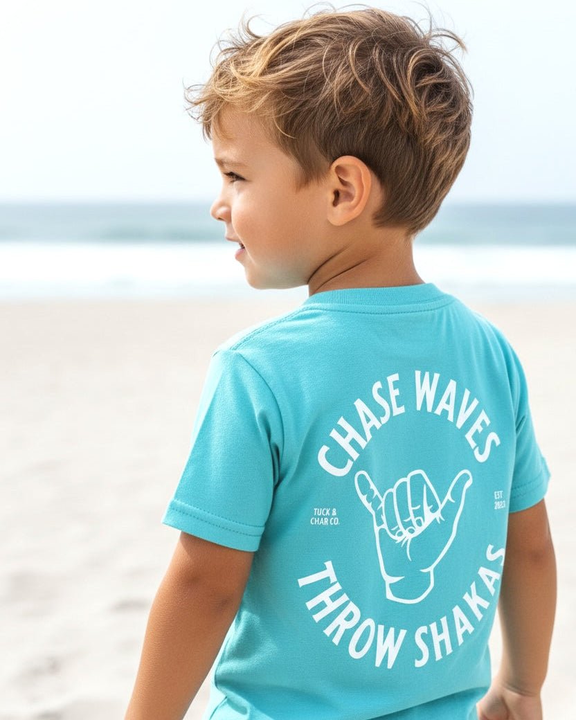 Chase Waves Throw Shakas Tee - Tuck & Char Co.