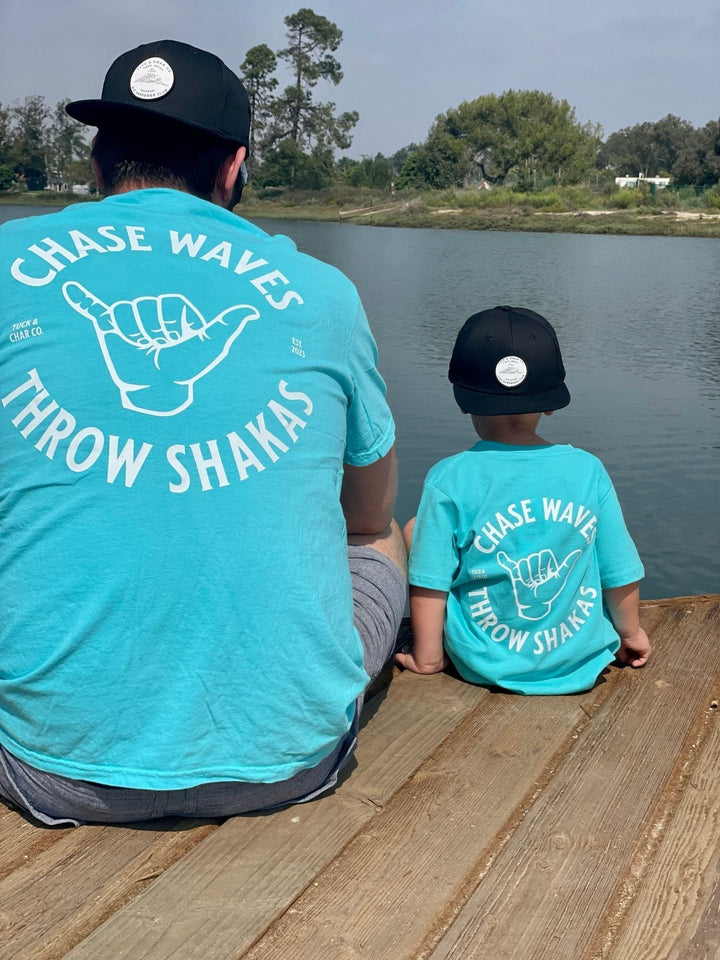 Chase Waves Throw Shakas Tee - Tuck &amp; Char Co.