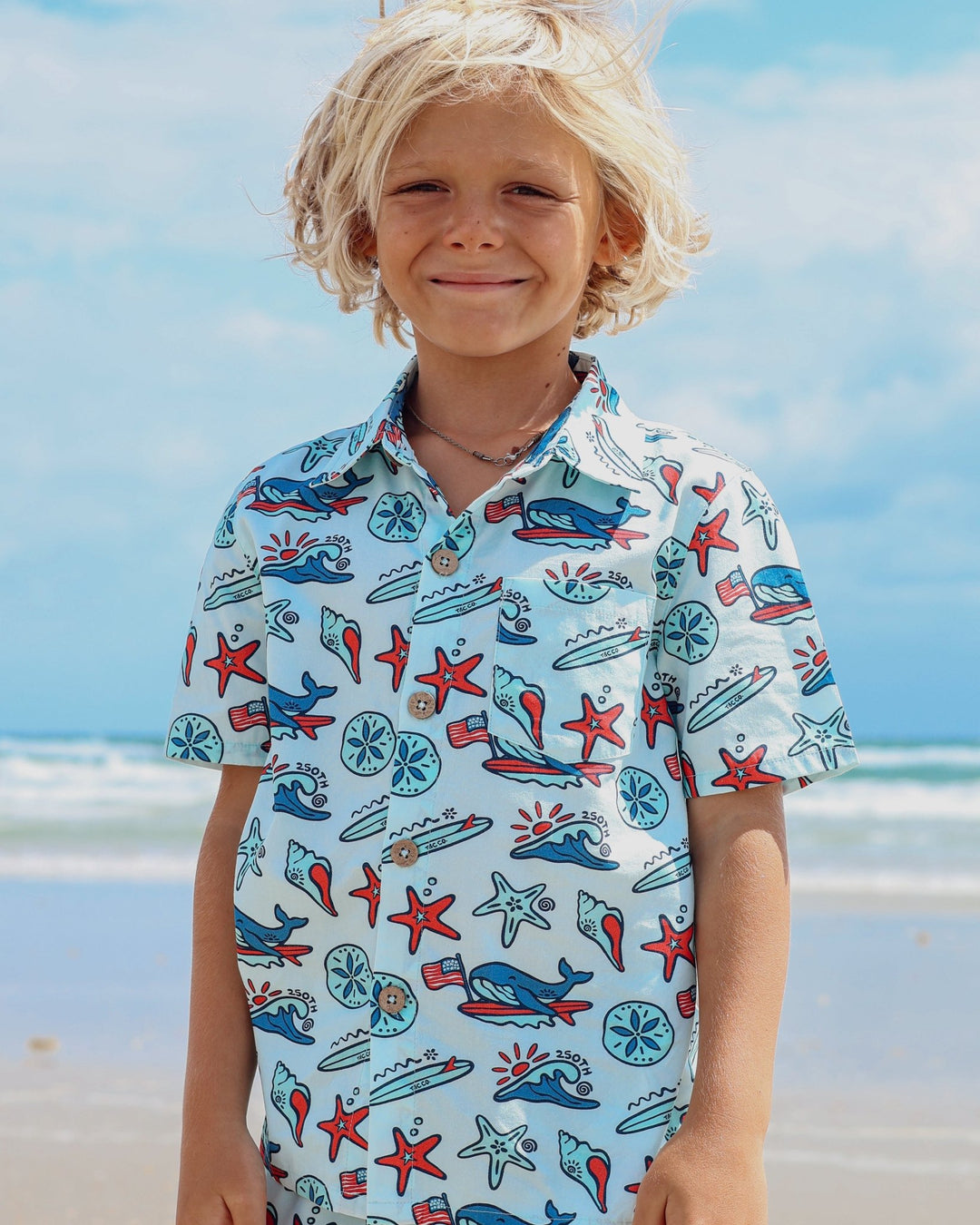 Coastal Americana Button Up Shirt - Tuck &amp; Char Co.