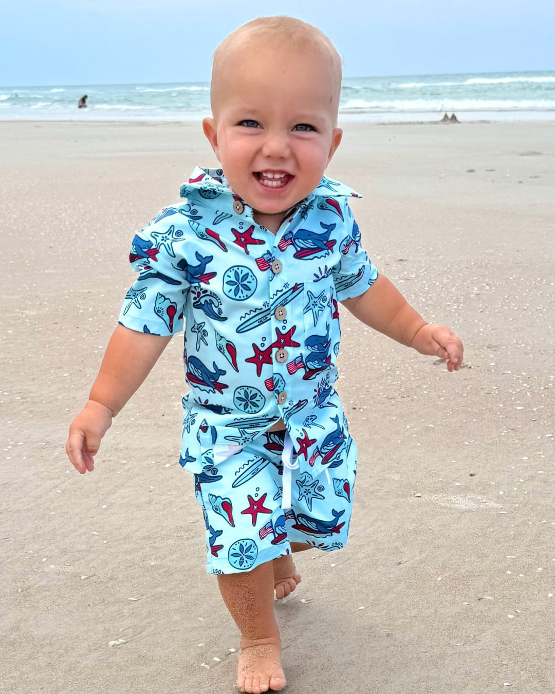 Coastal Americana Hybrid Boardshorts - Tuck &amp; Char Co.