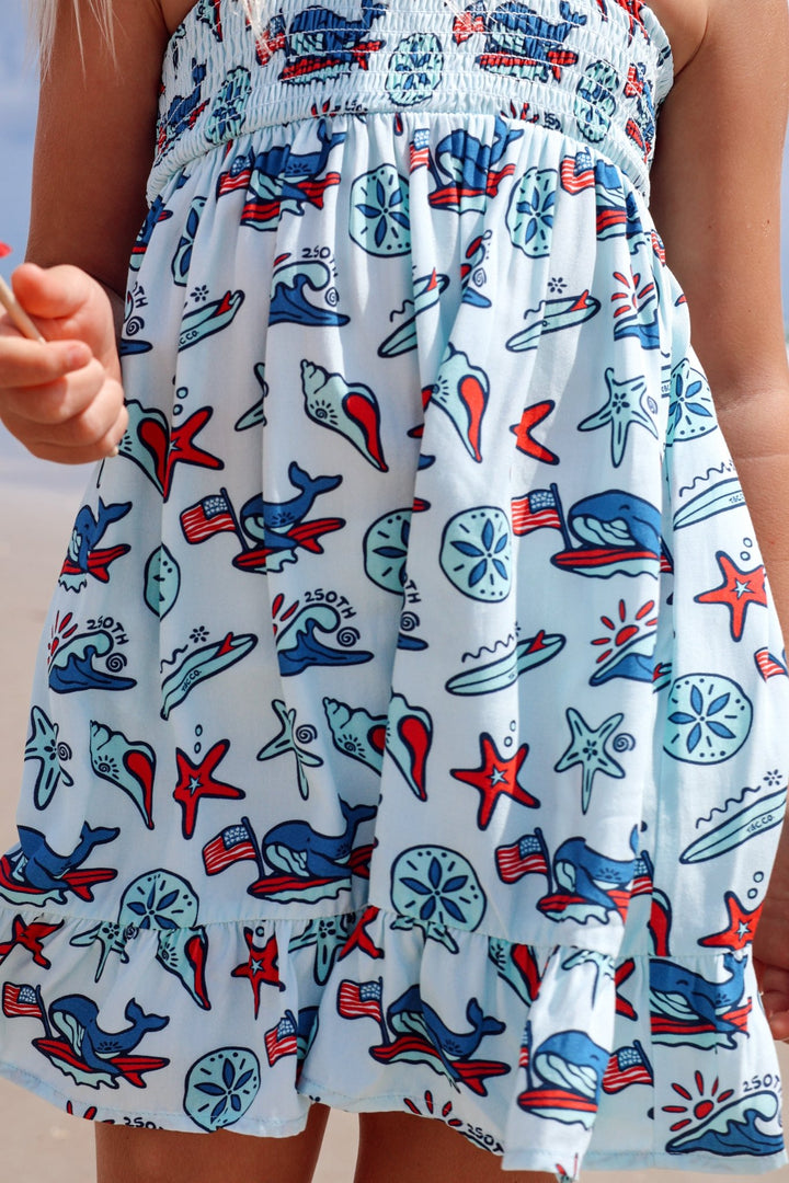 Coastal Americana Smocked Dress - Tuck &amp; Char Co.