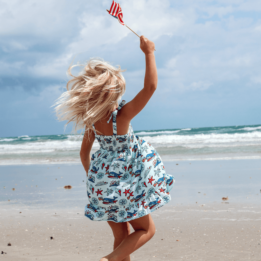 Coastal Americana Smocked Dress - Tuck & Char Co.
