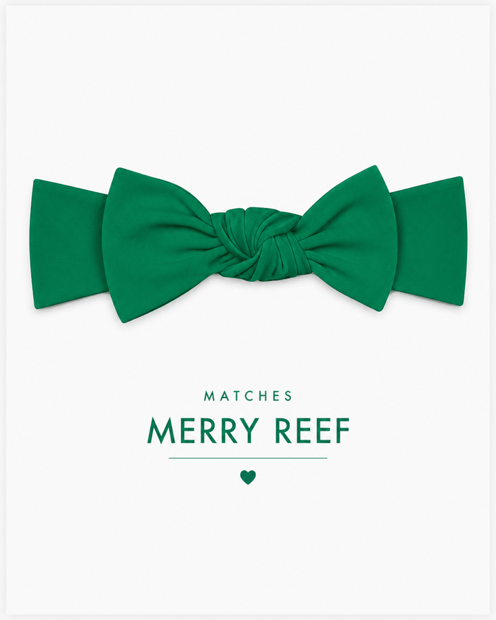 Coastal Christmas Baby Bow - Tuck &amp; Char Co.