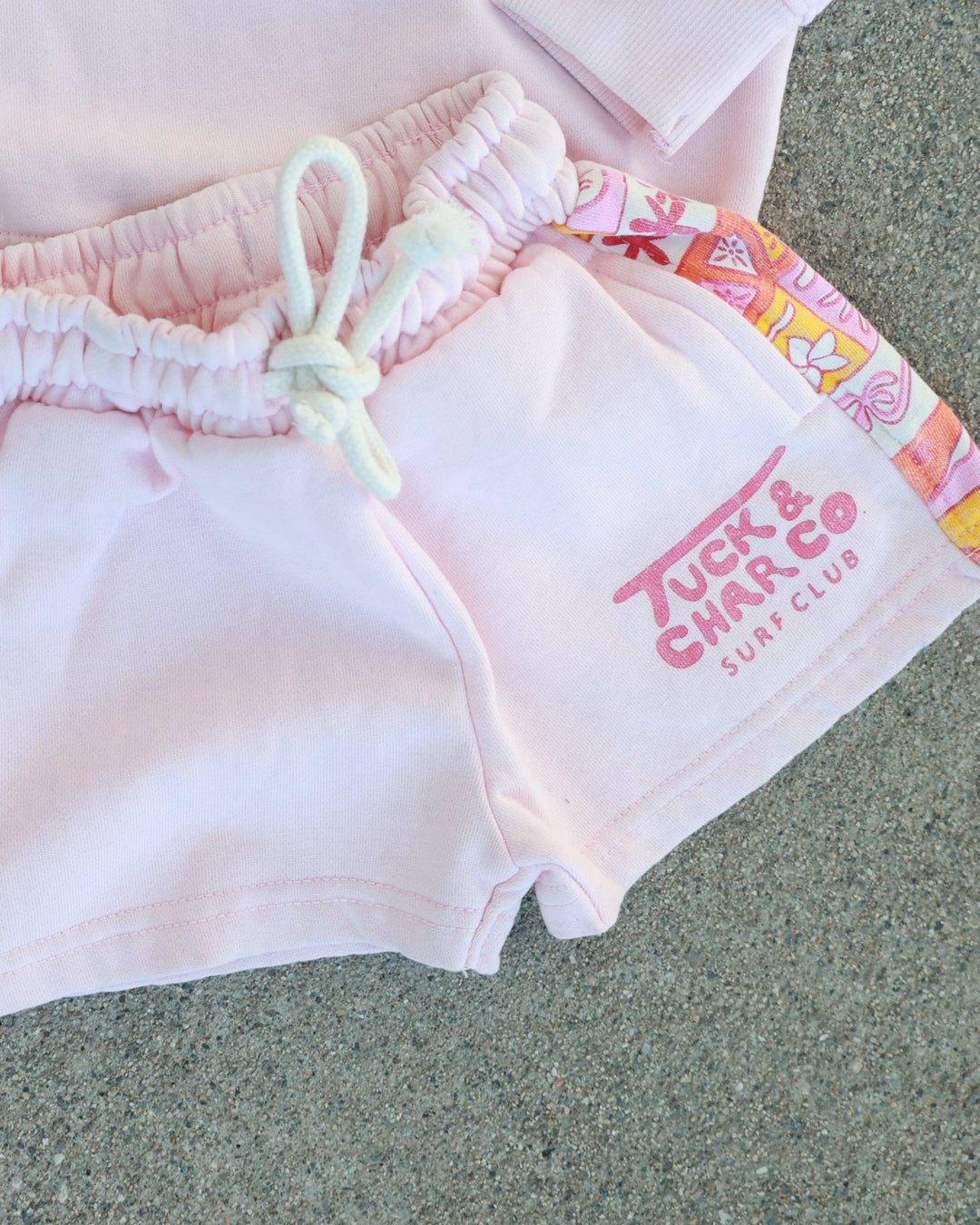 Girls Retro Coastal Surf Club - Pink - Tuck & Char Co.
