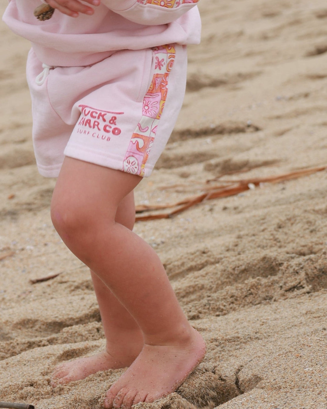 Girls Retro Coastal Surf Club - Pink - Tuck &amp; Char Co.