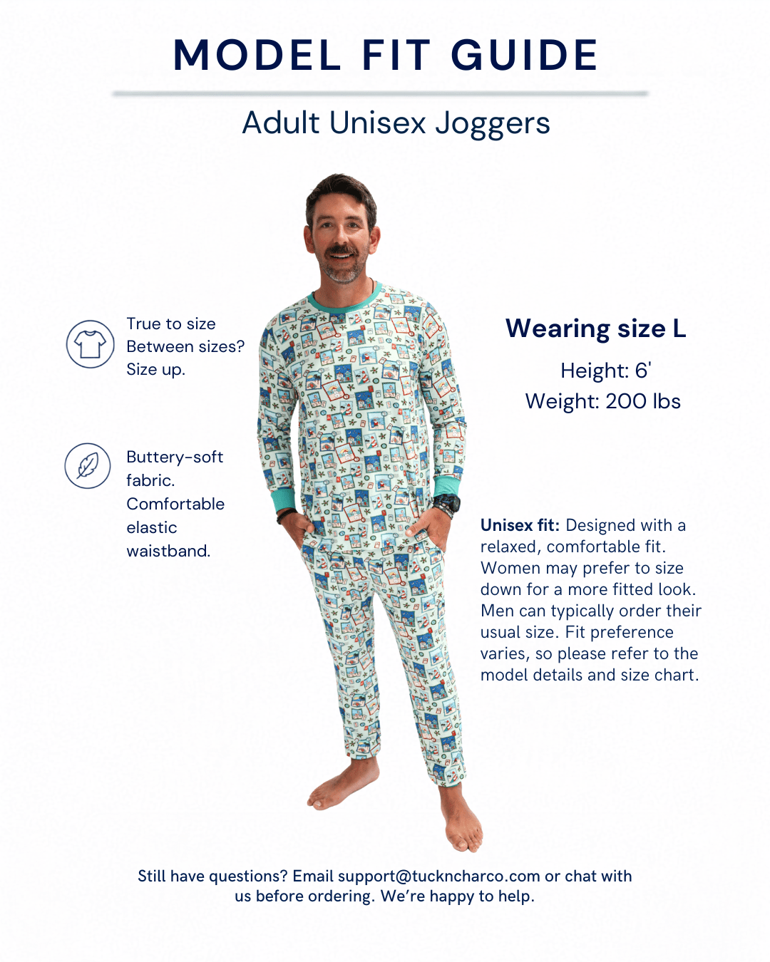 Green Coastal Postcards Adult Unisex Jogger Pajama Set - Tuck &amp; Char Co.
