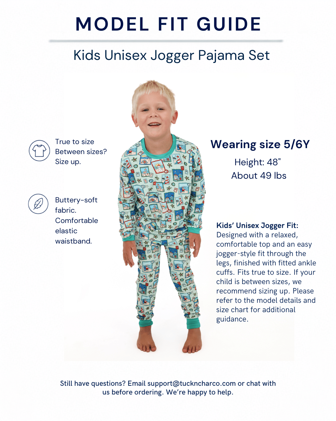 Green Coastal Postcards Kids Unisex Jogger Pajama Set - Tuck &amp; Char Co.