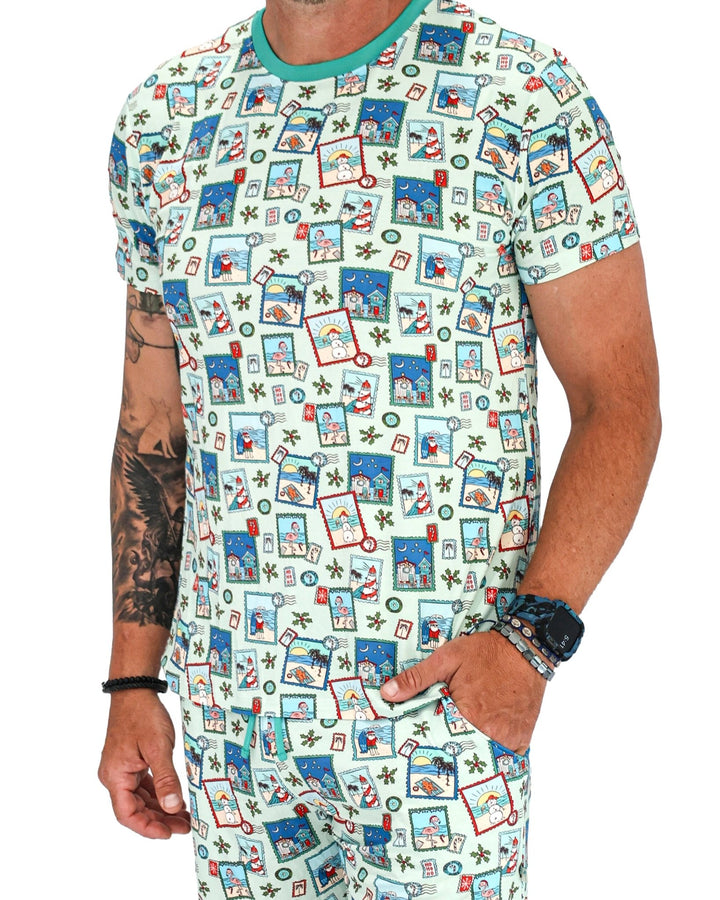 Green Coastal Postcards Men&