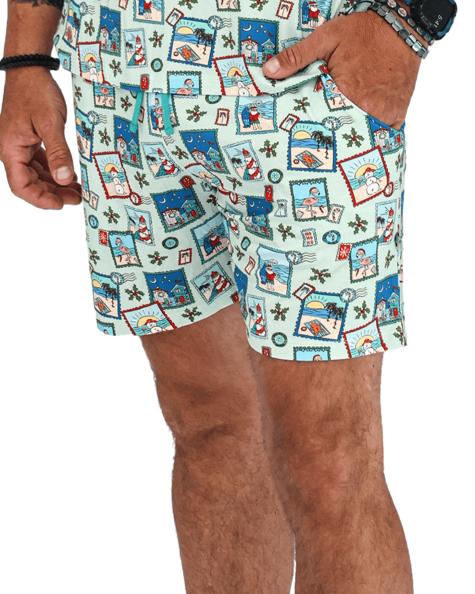 Green Coastal Postcards Men&