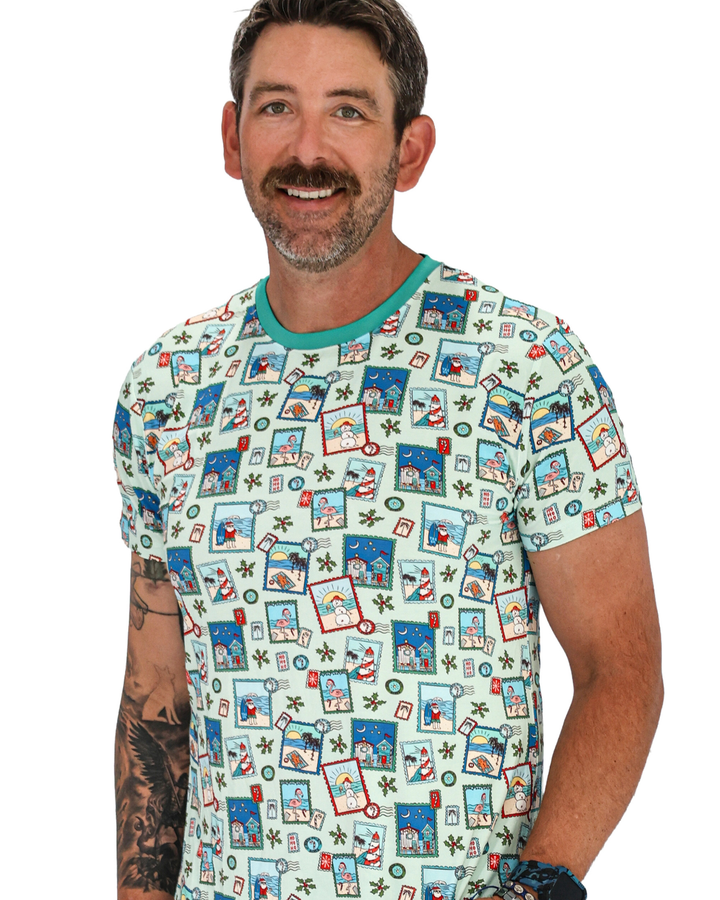 Green Coastal Postcards Men&