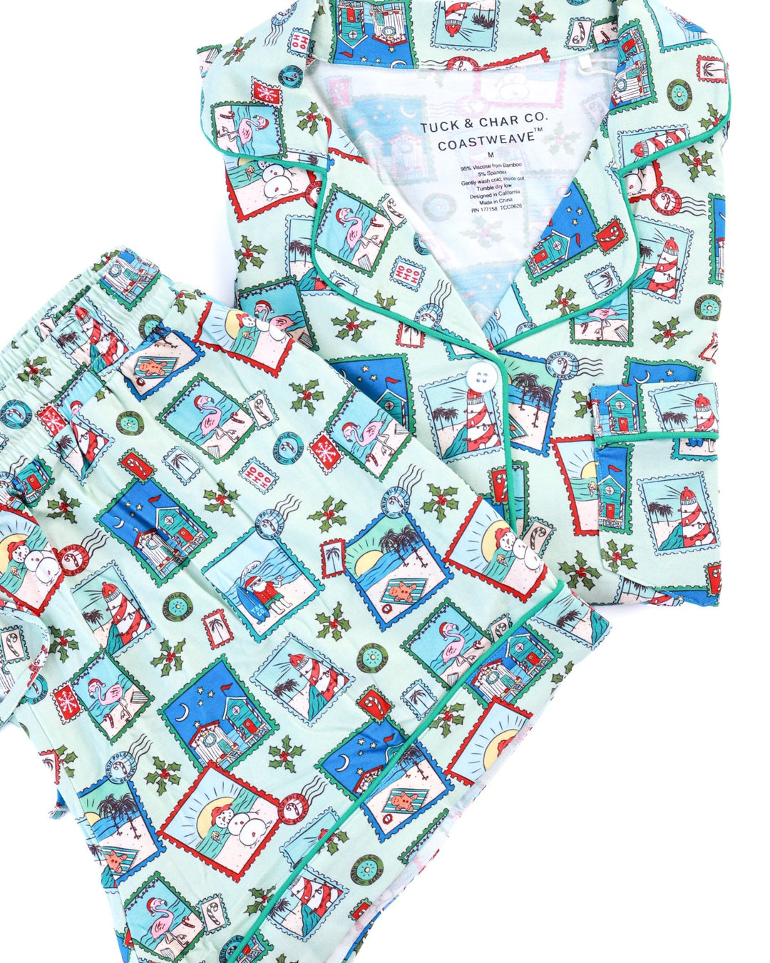 Green Coastal Postcards Women&