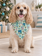 Green Coastal Bamboo Dog Bandana