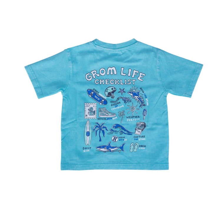 Grom Life Checklist T-Shirt - Tuck &amp; Char Co.